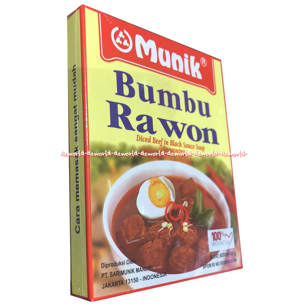 Munik Bumbu Rawon Diced Beef in Black Sauce Soup Seasoning 125gr