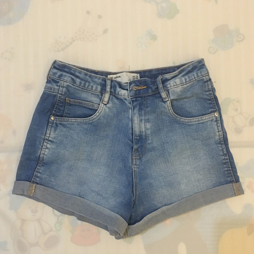 zara trafaluc denim shorts