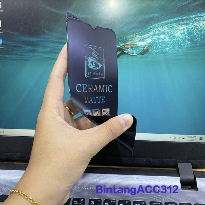 TEMPERED GLASS CERAMIC BLUE MATTE (OPPO)