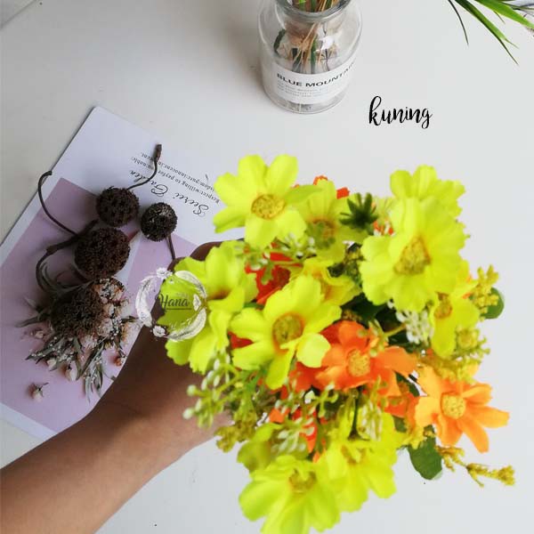 Bunga krisan mini/ Daisy artificial flower / bunga plastik shabby chic-3
