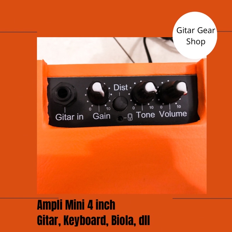 [ORANGE] AMPLI GITAR 4 INCH AMPLIFIER GITAR 4 INCH SPEAKER GITAR AMPLI KEYBOARD AMPLIFIER JTJ AMPLI JTJ AMPLI JTJ 4 INCH