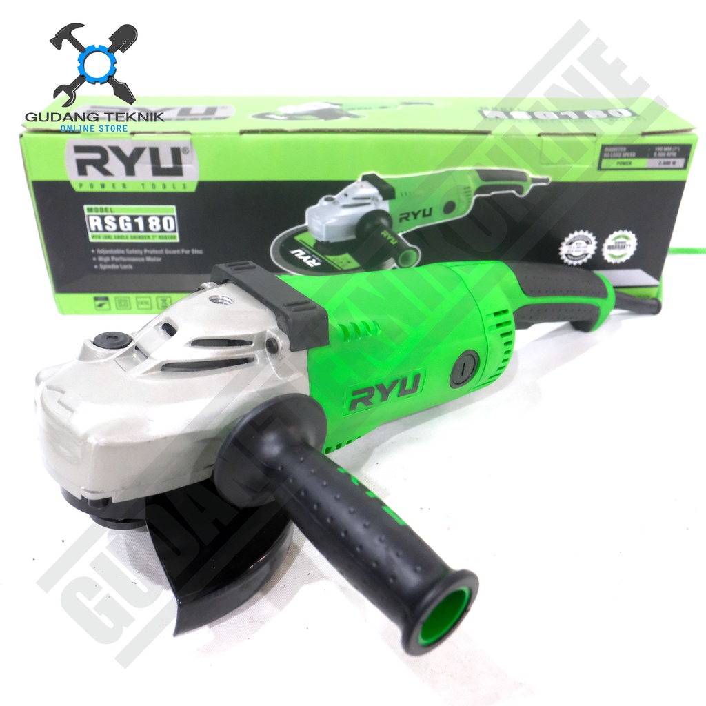 Mesin Gerinda Tangan 7&quot; RYU RSG180 / Angle Grinder 7 Inch RSG 180 - Gurinda Tangan RSG-180 RYU