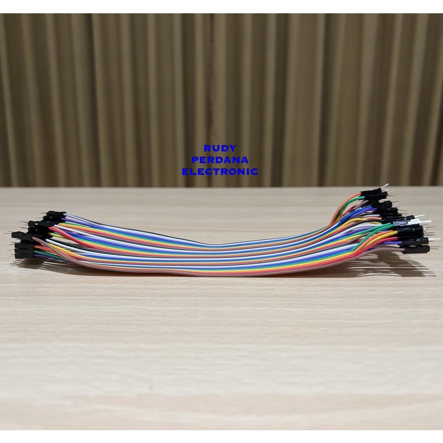 KABEL CABLE JUMPER DUPONT PELANGI MALE TO MALE 40 PCS PIN 20 CM
