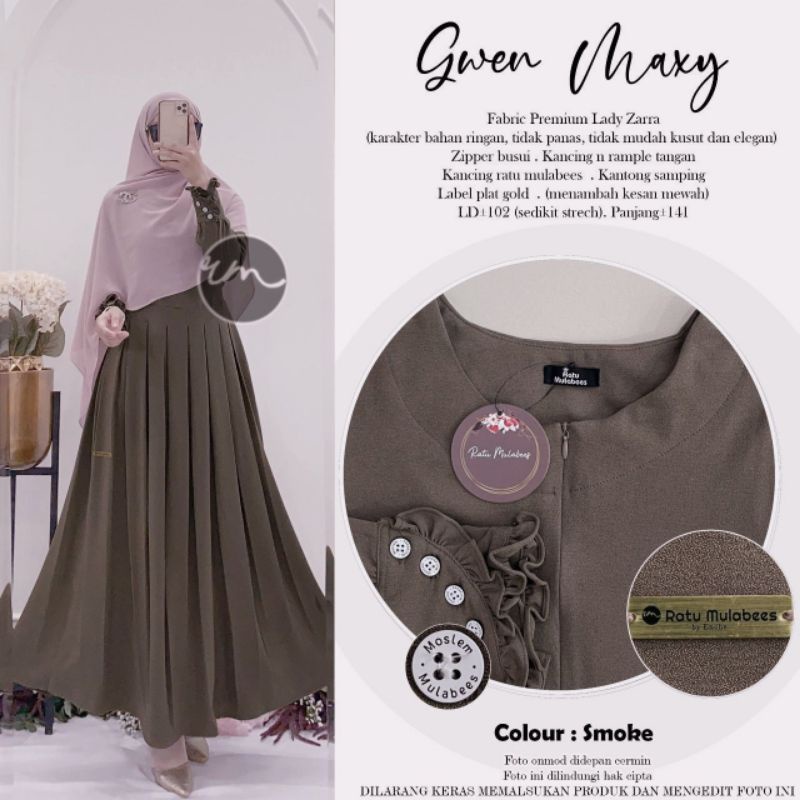 Gwen maxy kantong samping by ratu mulabes