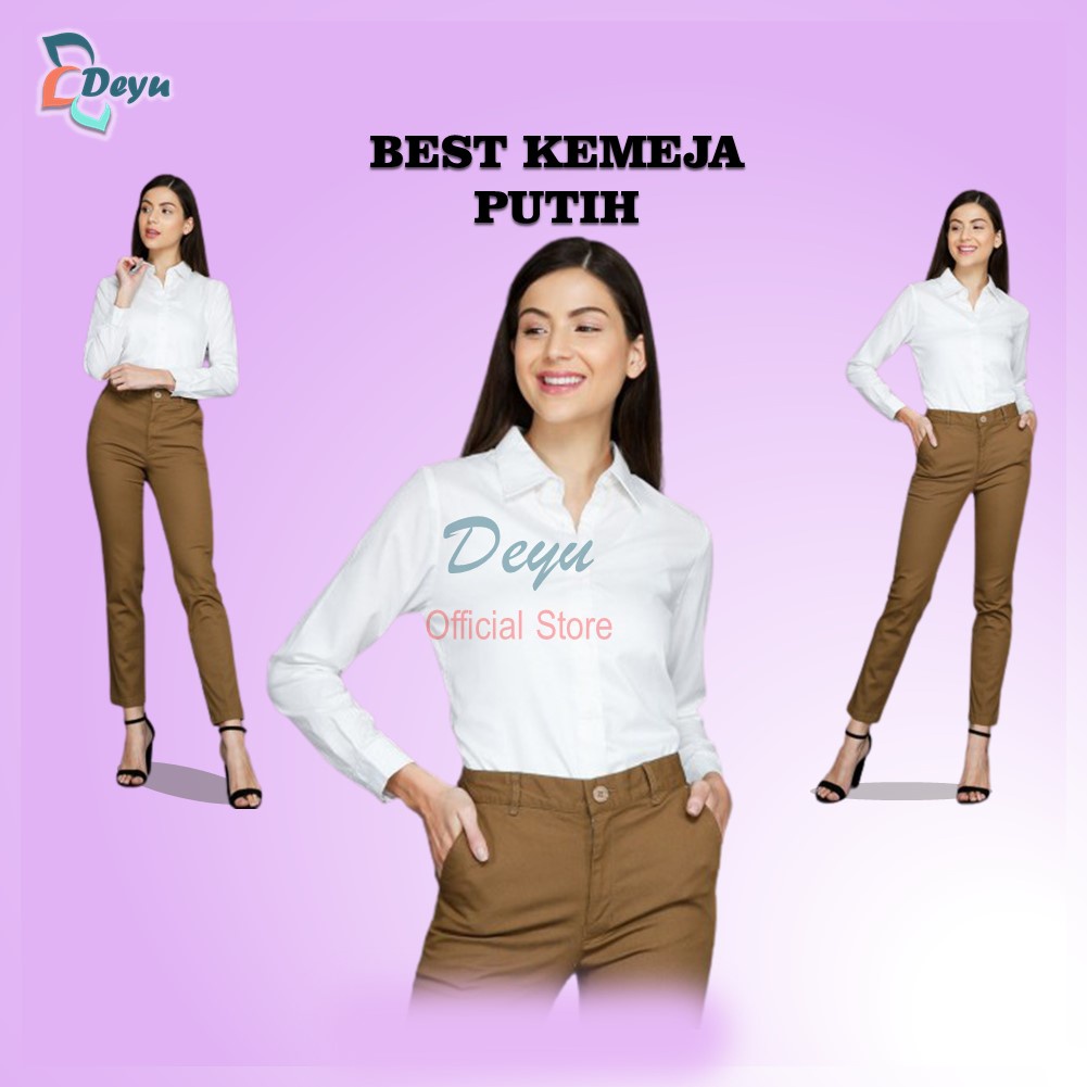 Kemeja Wanita Polos Pretty Woman Basic Streach Original Madame Sexy-4
