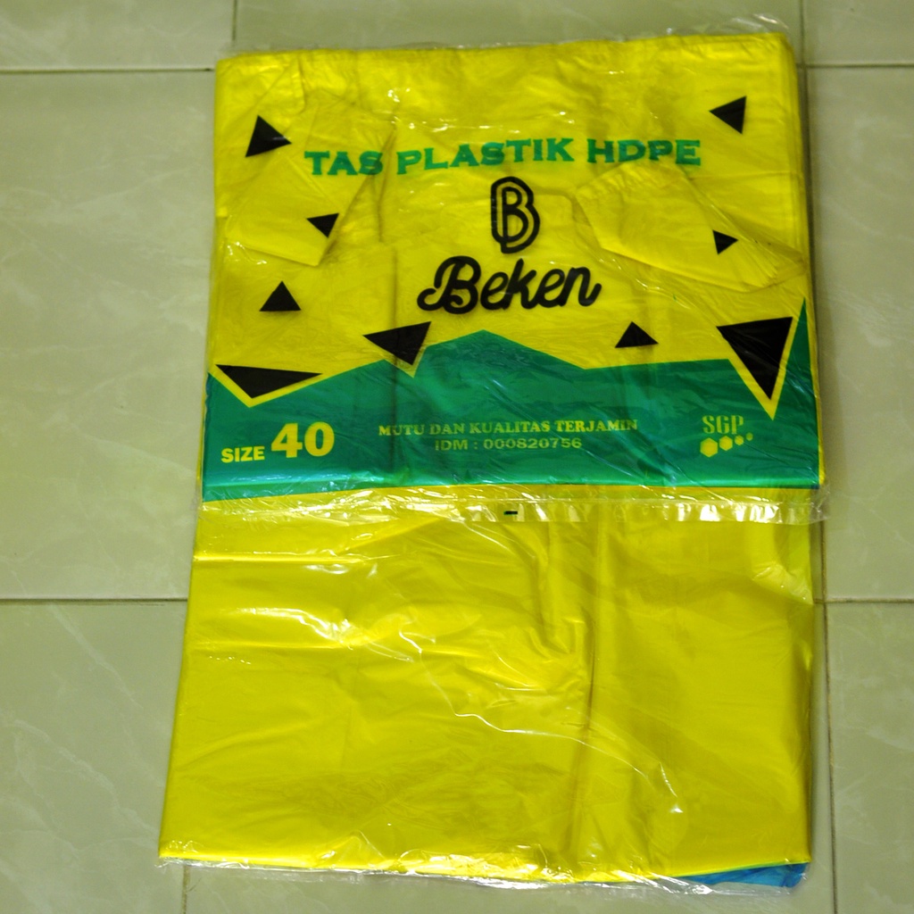 Kantong Plastik Kresek Kuning Jumbo Beken Ukuran 40