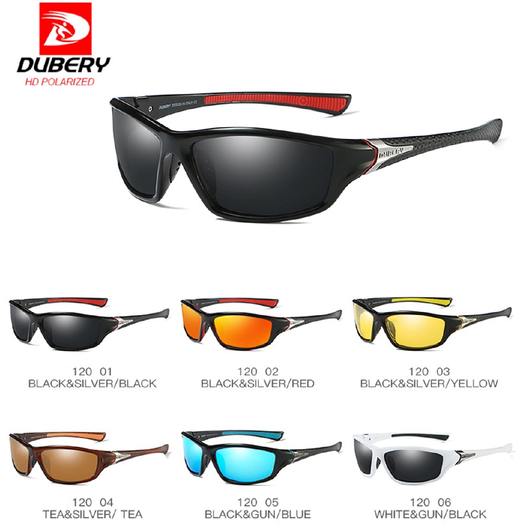 DUBERY 9 Colors Men Sport Polarized Sunglasses Outdoor Driving Riding Glasses