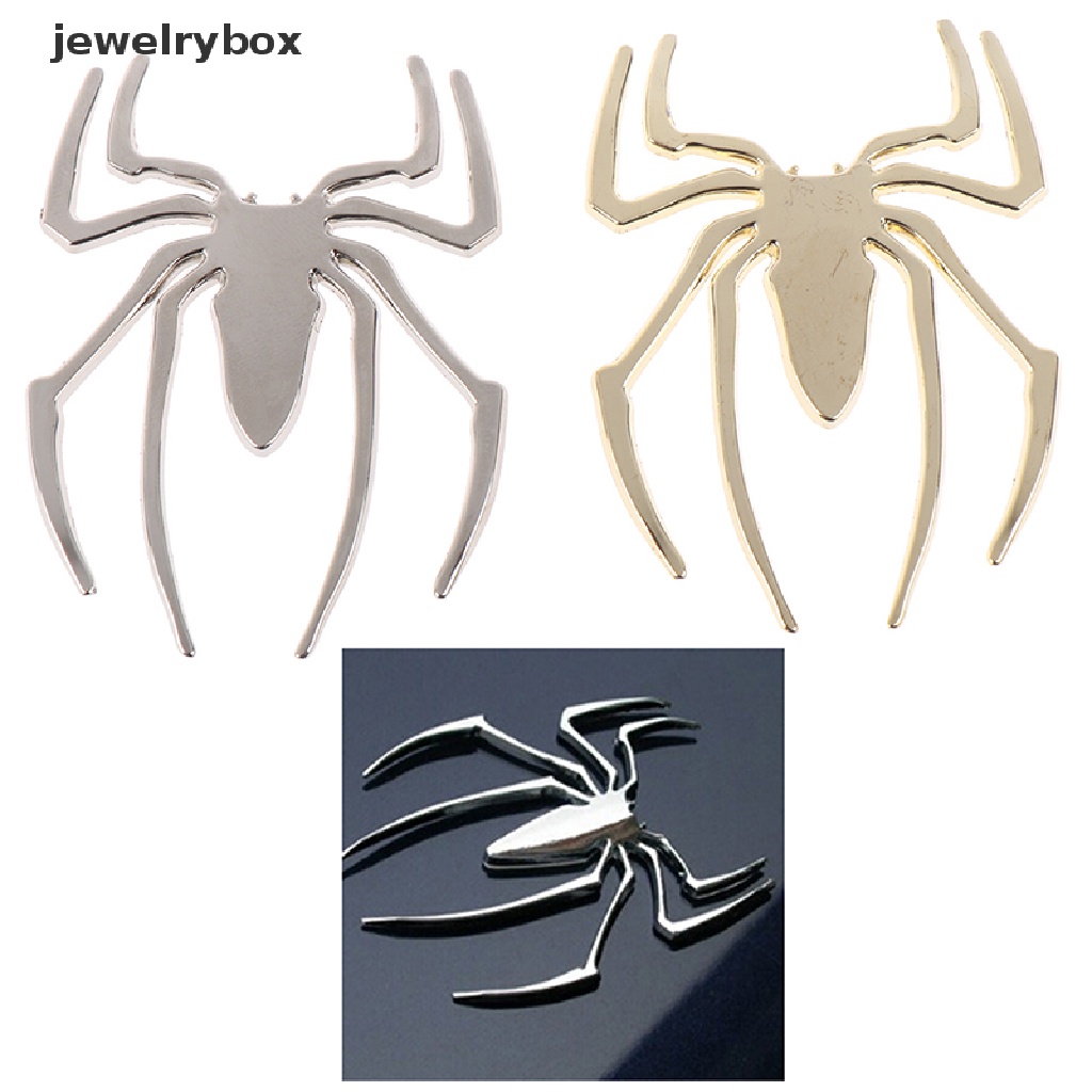 Stiker Emblem Bentuk Laba-Laba 3D Bahan Metal Untuk Mobil / Motor / Truk