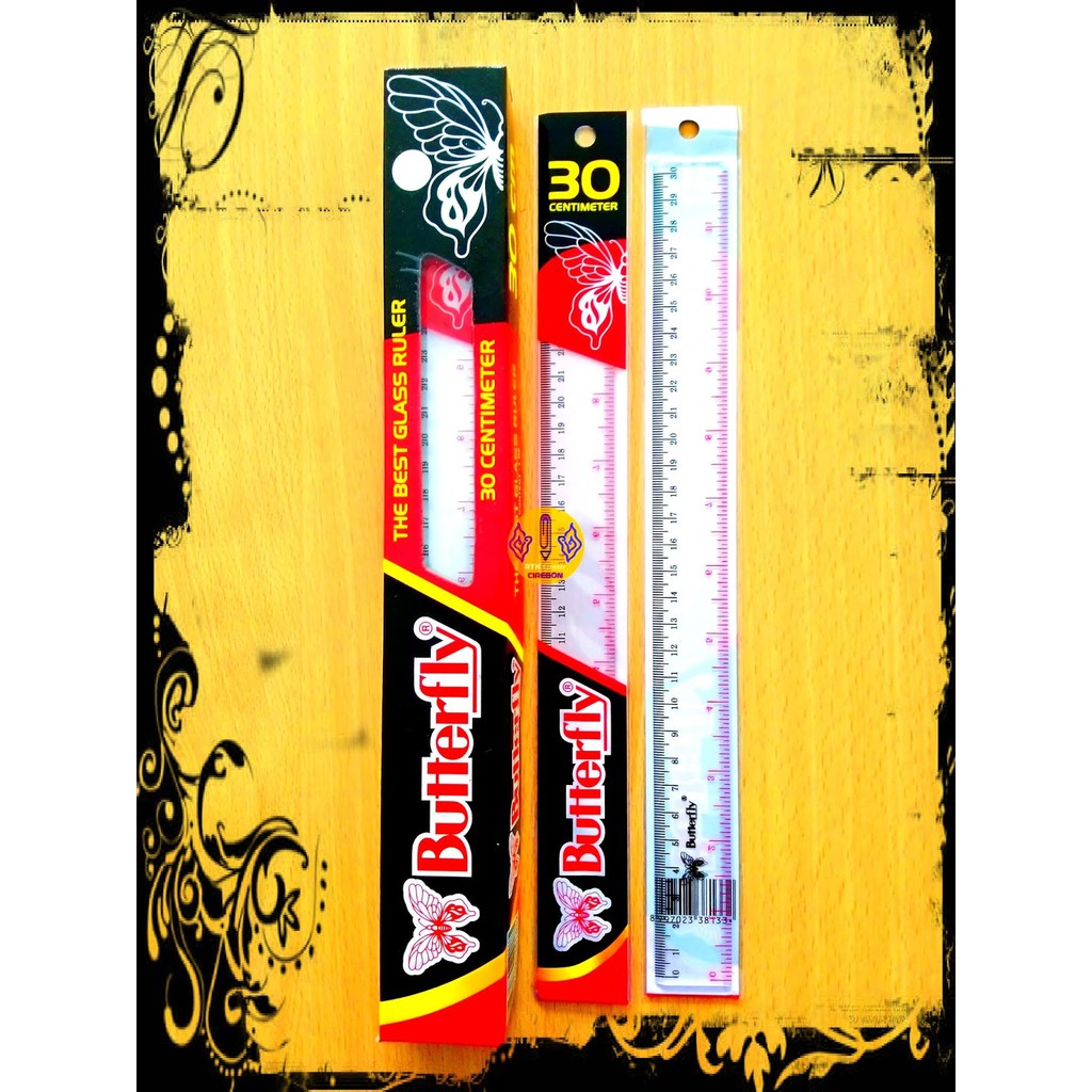 

Penggaris Plastik Butterfly Mistar 30cm Transparant