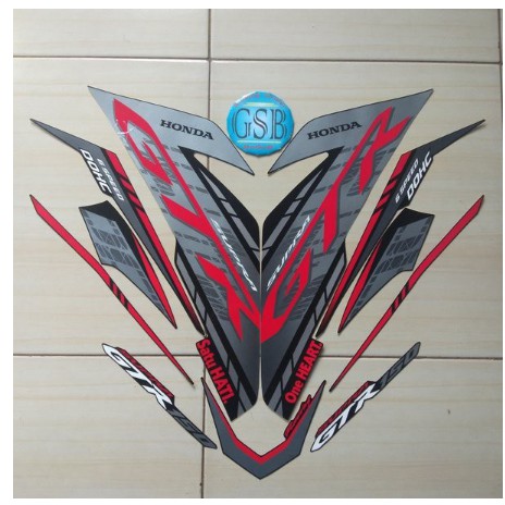 striping honda supra GTR 150 racing 2019 hitam