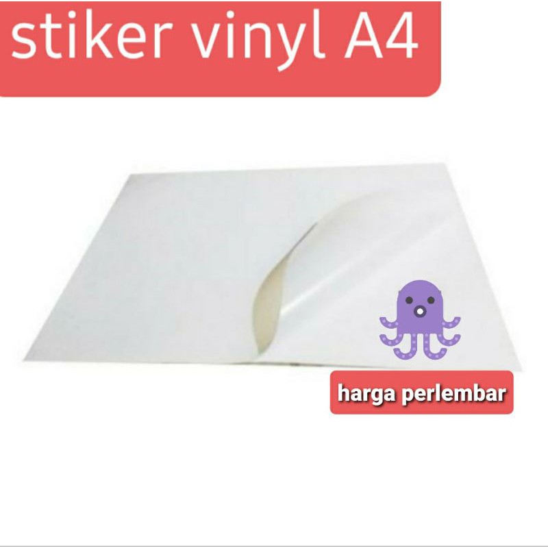 

Stiker Vinyl Inkjet A4 stiker label brand olshop kemasan dll print sendiri