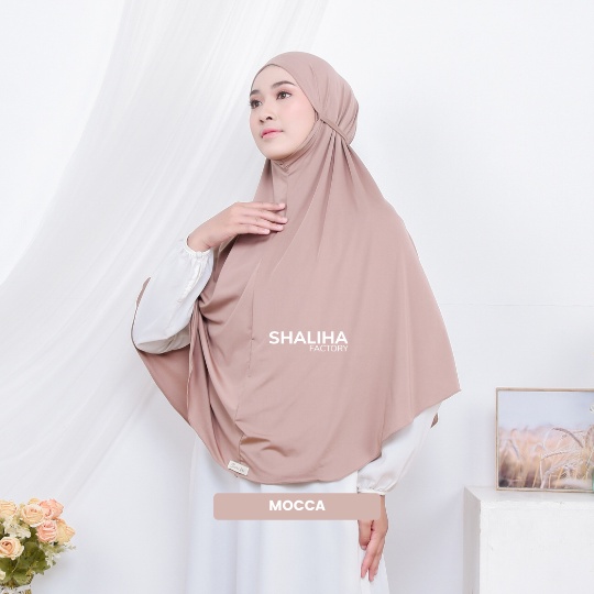 ShalihaFactory - Jilbab Hijab Kerudung Instan Bergo Maryam Jersey Jumbo Syari Panjang Polos | Nuha Syari