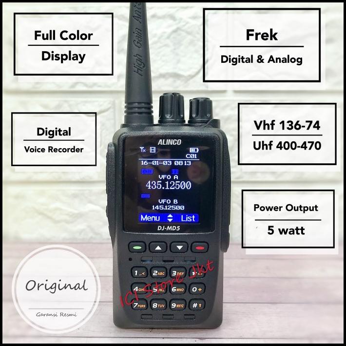 Ht Alinco Dj Md5 / Alinco Dj Md5T / Ht Alinco Dmr Garansi Resmi