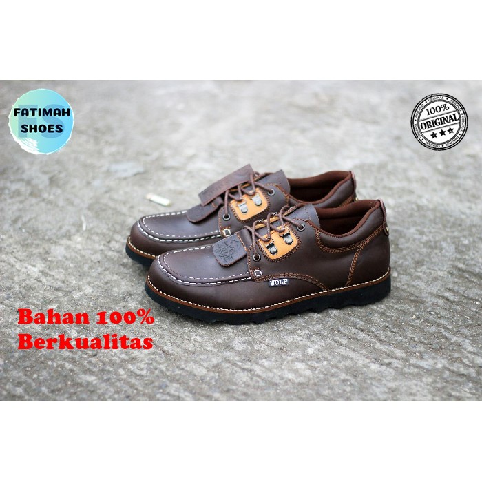 Sepatu Boots Pria Kulit Asli Original Handmade Sepatu Low Boots Pria Sepatu Pria Kulit Sepatu Cowok