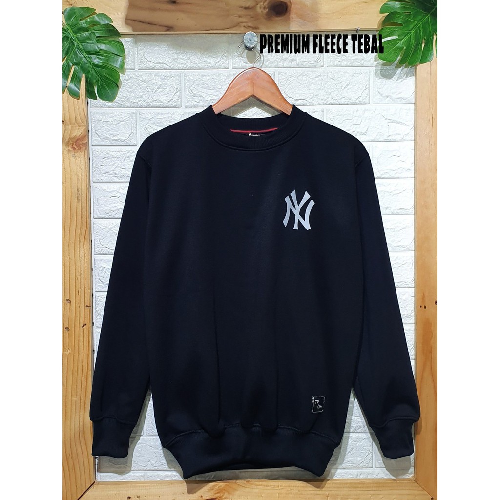 Sweater polos motif murah cowok cewek HITAM switter oblong basic unisex keren komunitas couple