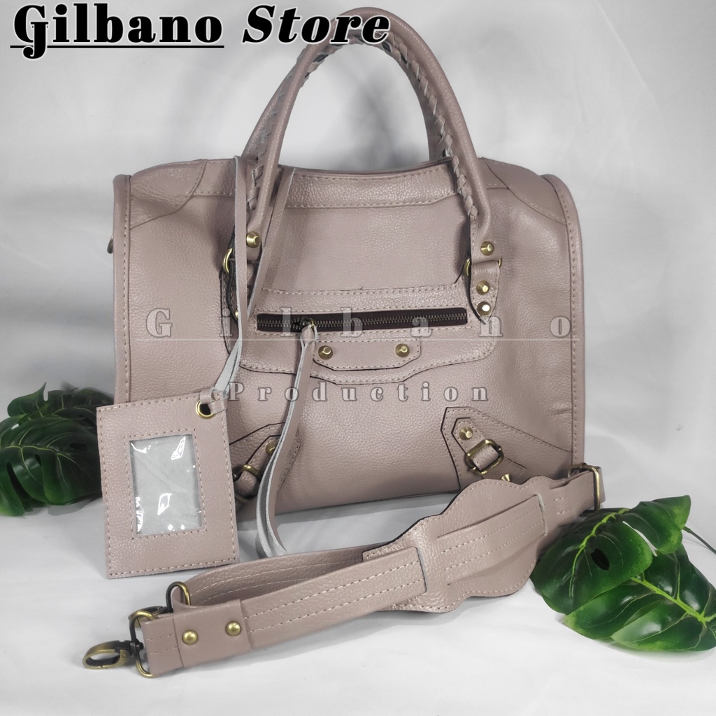 (SIZE L) Tas Kulit Sapi Asli Selempang Wanita / Tas Papirut Garut