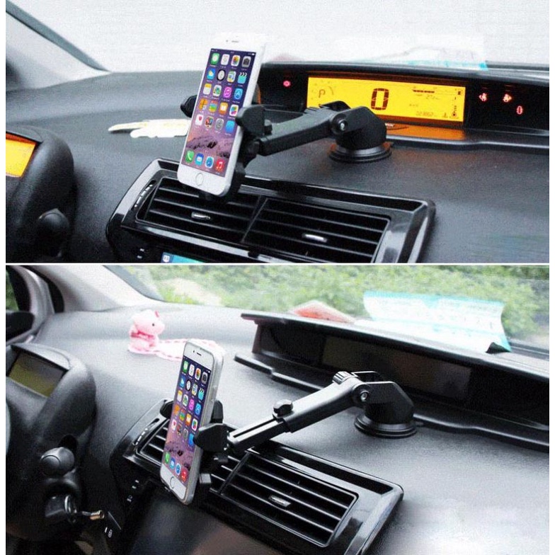 Car Holder for Smartphone with Suction Cup - T003 - Black