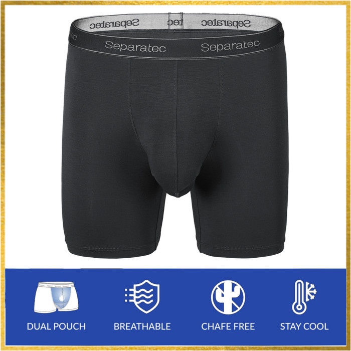 Celana Dalam Pria Separatec Boxer Micro Modal Premium 1 Pcs - Abu-Abu - L