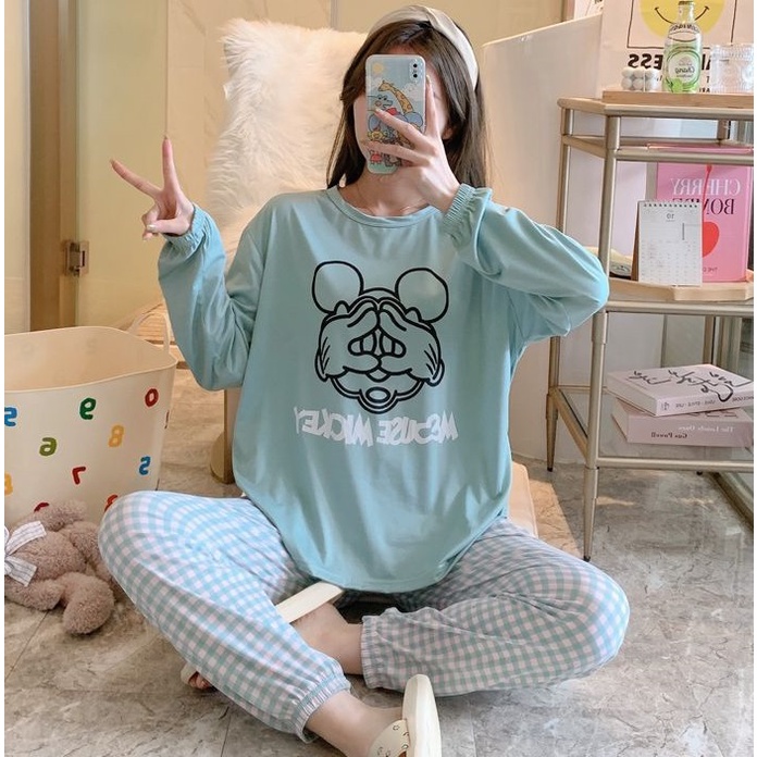 AJW Shop Setelan Wanita Import Joger | Setelan Baju Tidur Wanita | Piyama Wanita-Mick Tosca