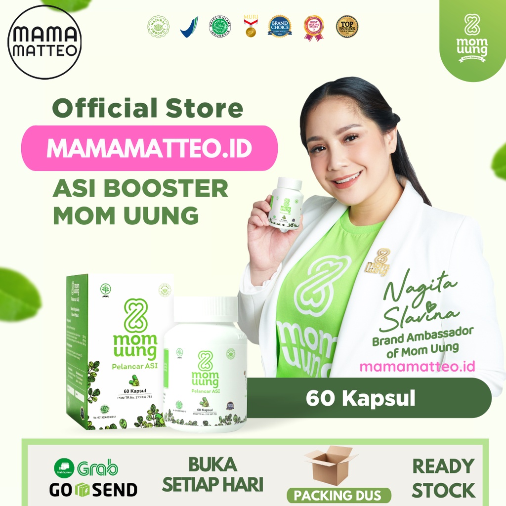 MOM UUNG Pelancar Asi 30 &amp; 60 Kapsul / asi booster ikan gabus kelorcap katuk / MOM UUNG BANDUNG