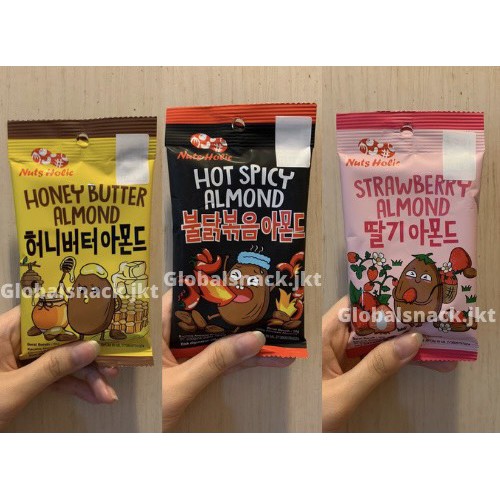 Jual NUTS HOLIC Honey Butter Almond / Hot Spicy Almond / Strawberry