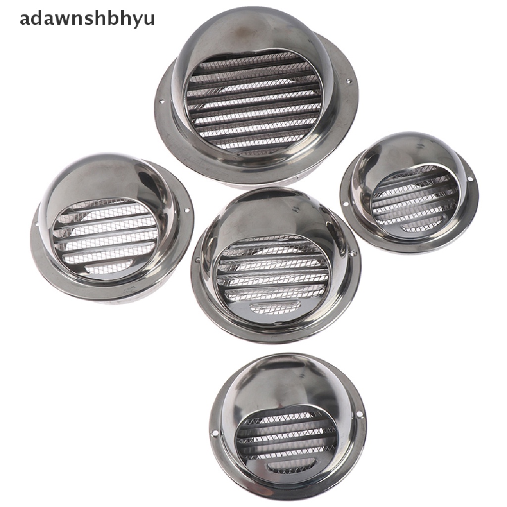 Adawnshbhyu Stainless Steel Wall Air Vent Ducting Ventilasi Exhaust Grille Penutup Outlet