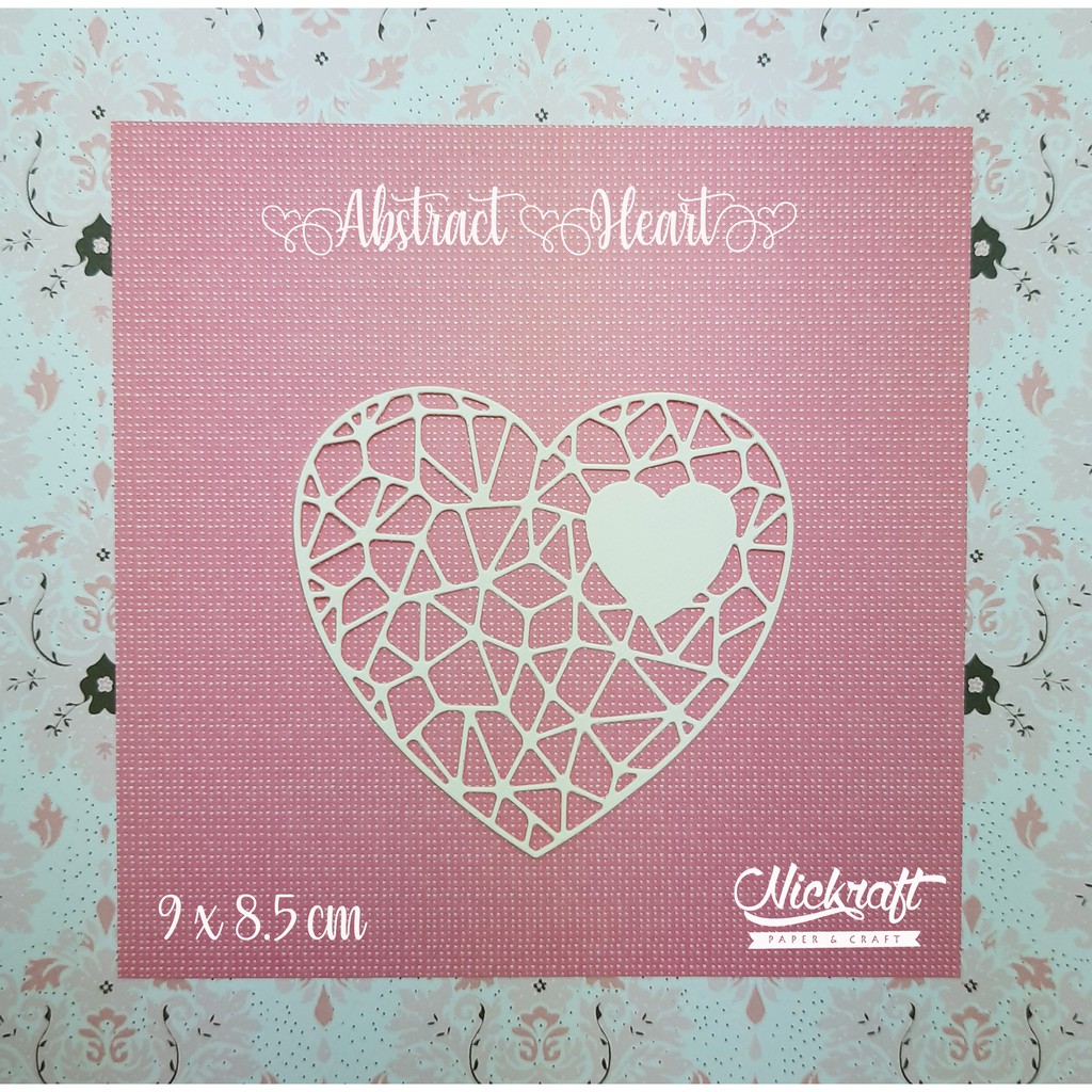 

ABSTRACT HEART - BAHAN SCRAPBOOK HATI LOVE