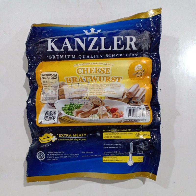 

KANZLER cheese bratwurst 360gr