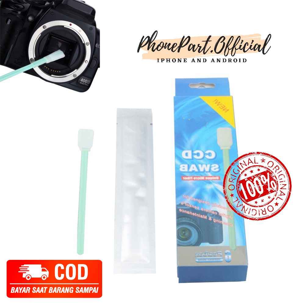 Pembersih Lensa Kamera Sensor CCD Swab CMOS CB CCD01 Smartphone isi 6pcs