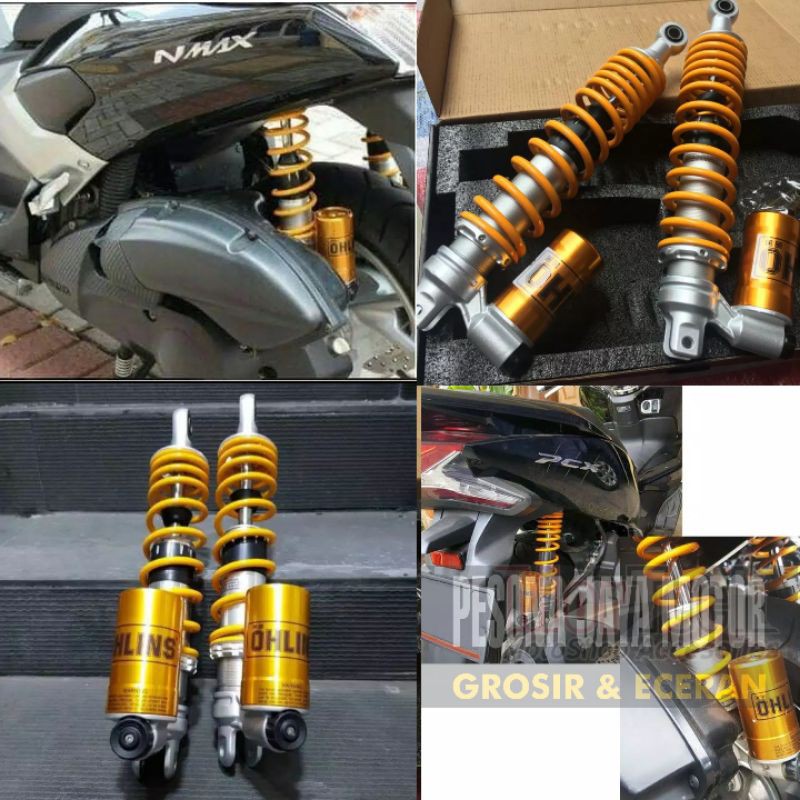 Shock Tabung Nmax,Pcx Model Ohlins Ukuran 340mm Free Sticker Ohlins