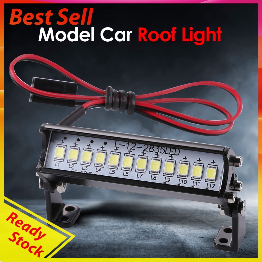 Universal 55mm 12 LED Model Car Roof Light for RC Climbing Car Accessories