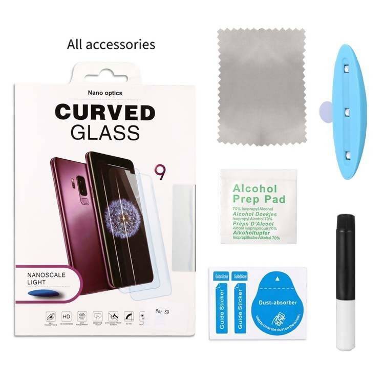 TEMPERED GLASS UV SAMSUNG S9 ANTI GORES KACA FULL LEM ULTRAVIOLET - SCREEN PROTECTOR