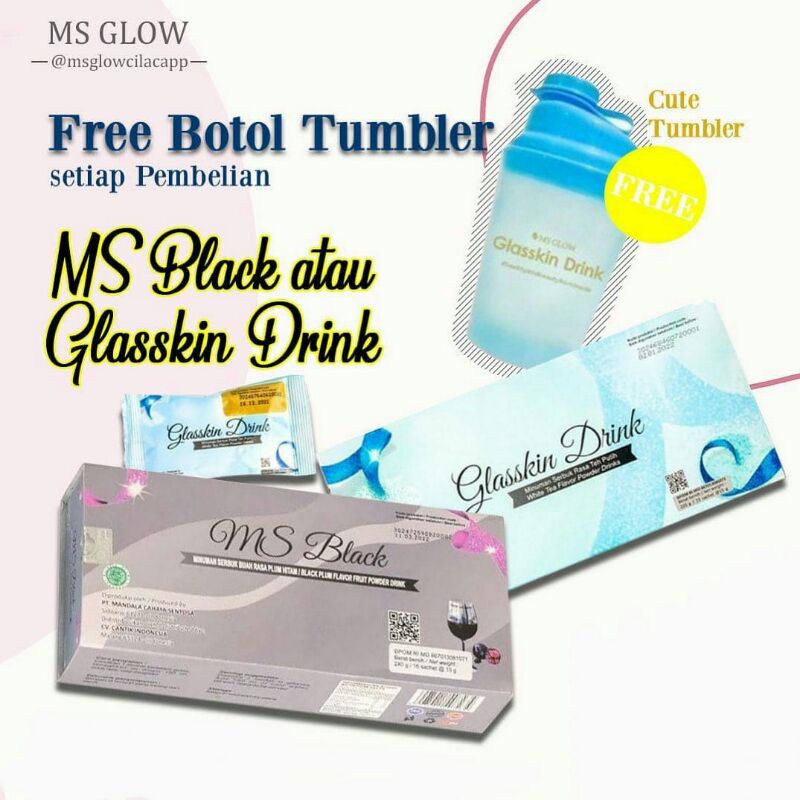 

MS BLACK Sliming Drink Minuman pelangsin Alami/MS GLASSKIN DRINK Minuman Pemutih Seluruh Badan Alami