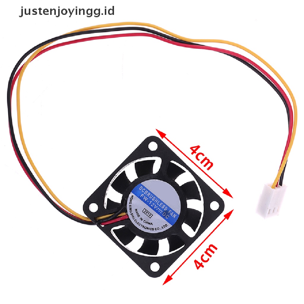 【justenjoyingg.id】 1Pc 4010 40MM 40*40*10 Cooling Fan 12V 0.8W 0.06A 3Pin Cooler Heatsink Mini Fan .