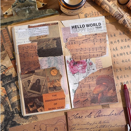 

HI447 Kertas Deco Kraft Retro Klasik 10 Lembar Menghias Jurnal Scrapbook DIY