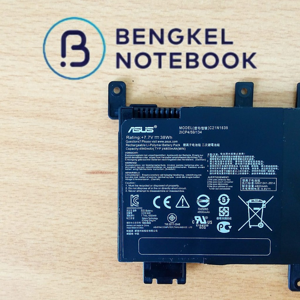 Baterai ASUS VivoBook A442 A442U A442UR X442 x442U F442U A480U C21N1638 Original