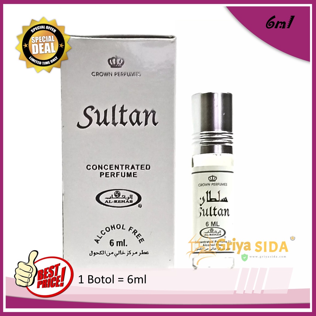 Parfum Sultan 6ml alraehan minyak wangi aroma al raehan mirip al rehab parfum Harga grosir PROMO!!