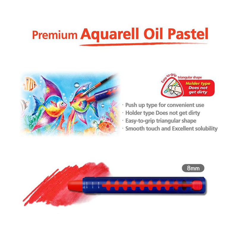 

Mungyo Official - RailPas 12 Assorted Aquarell Oil Pastel / Crayon Minyak