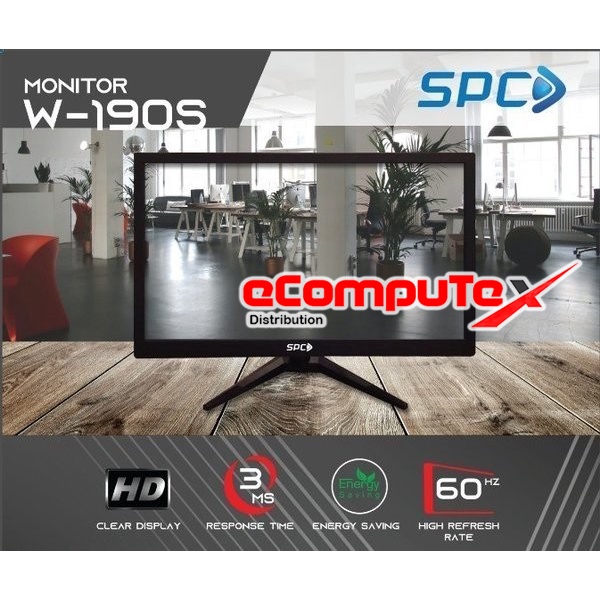 MONITOR LED SPC 19&quot; 19 INCH W190S VGA + HDMI - GARANSI RESMI