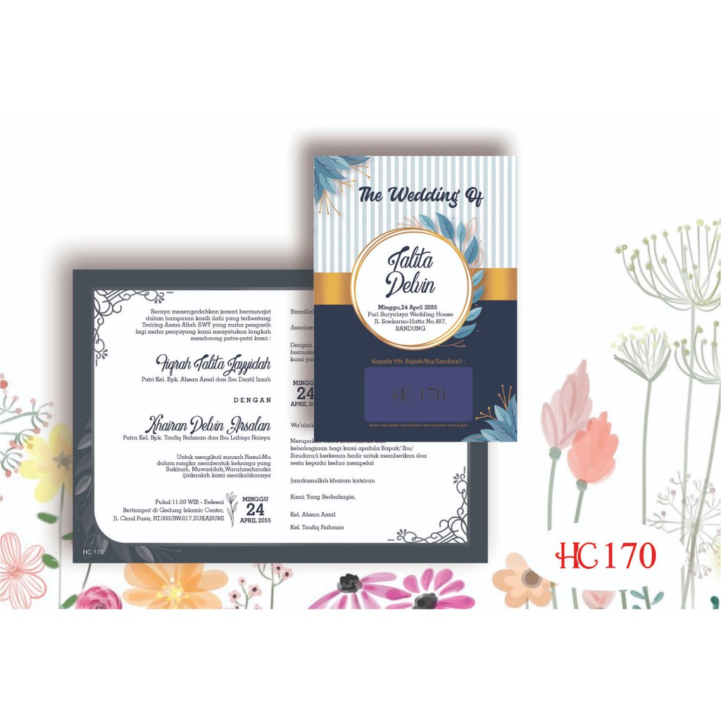 Blangko undangan pernikahan hc seri 170