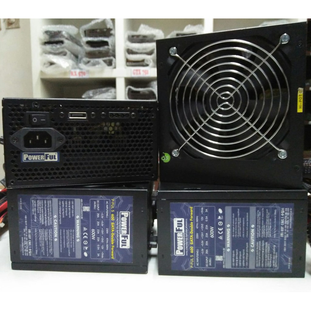 POWER SUPPLY 600W POWERFUL Ready Conector SATA SERAGAM