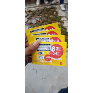 Perdana Indosat Freedom 8GB Full 24jam