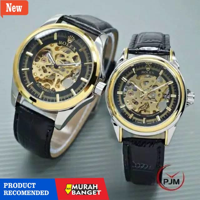 Jam tangan couple terbaik- Bisa COD Jam tangan Couple Istimewa Rolex Automatic(cewe&cowo)