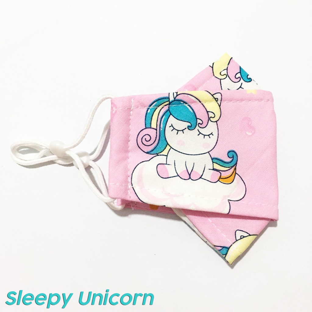 1 Buah Masker Anak Duckbill Kain Katun 3 Layer Bahan Tebal Kuat Bisa Dicuci Motif Kartun Lucu