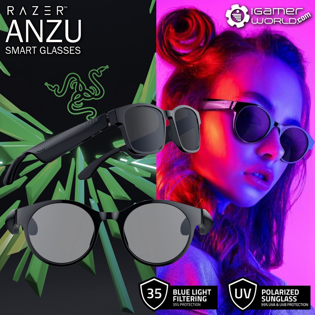 Jual Razer Anzu Smart Glasses Lifestyle Eyewear With Built In Headphones Shopee Indonesia 3934