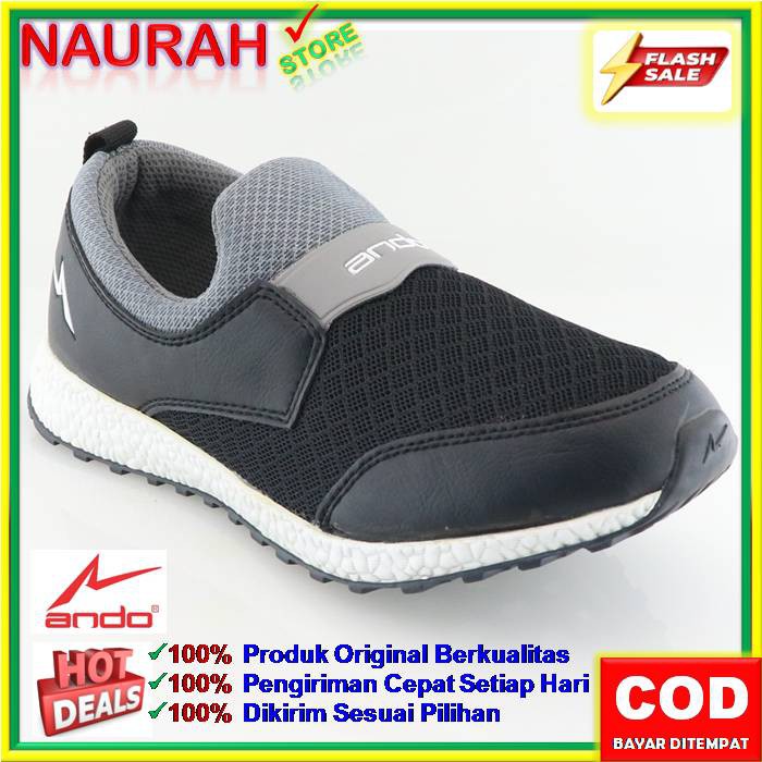 SEPATU PRIA ANDO MAD MAX &amp; CARLO ORIGINAL LIMITED EDITION SLIP TRENDY CASUAL SPORTY ANTI SLIP