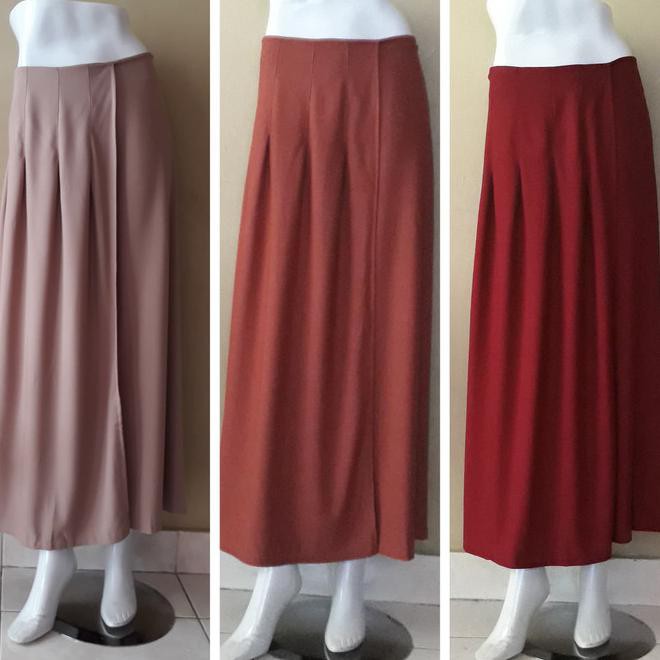Ocxu Celana Kulot Stretch Wanita Rok Celana Kulot Muslimah Nkas