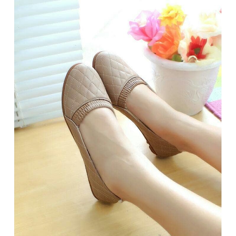 Sepatu Wanita Murah Flatshoes kulit BLD03