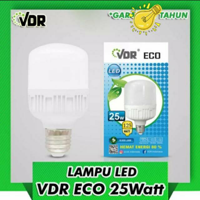 Jual Lampu Bohlam Led VDR 25 Watt Kapsul Cahaya Putih | Shopee Indonesia