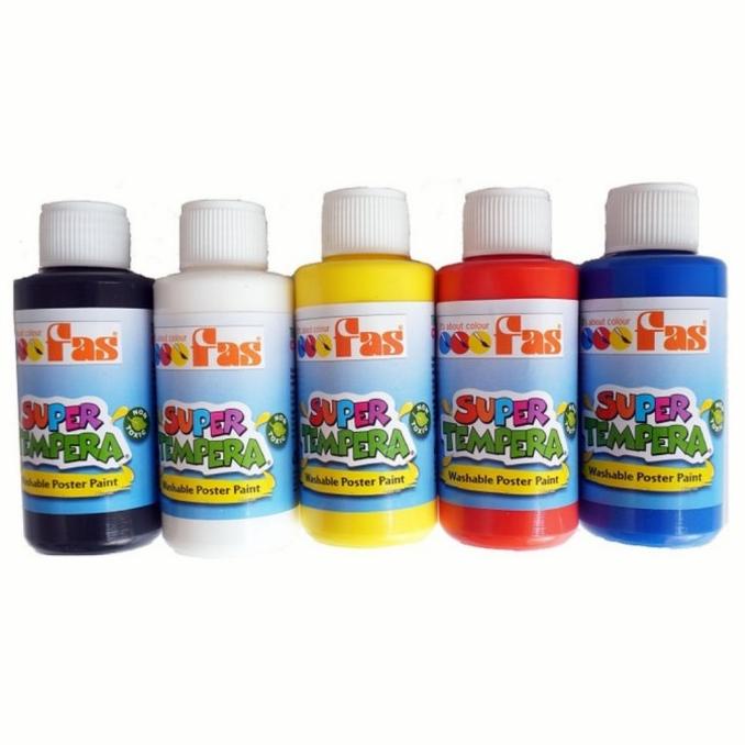 

Fas Super Tempera Washable Finger Paint 5 pcs Cat Air Anak Non Toxic
